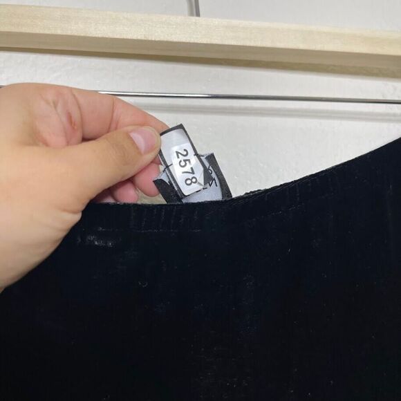Eileen Fisher Pants XL Black Velvet Straight Leg Trouser Holiday Event Luxury - Picture 5 of 10